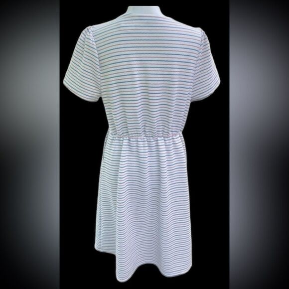 Draper James RSVP Wm’s Sz XL Red White Blue Stripe Fit Flare Midi Dress - Picture 5 of 7